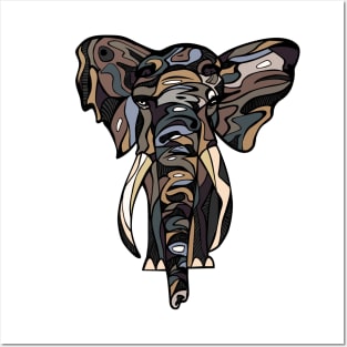 Tribal Elephant Artsy Design Posters and Art